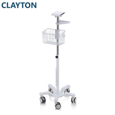 China Modern Shenzhen Clayton Variable Height Vital ECG, AED, Sign Monitor, Medical Fetal Monitor Roll Stand for sale