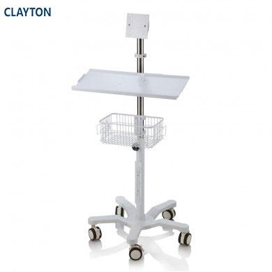 China Patient Monitor Wheels Stainless Steel Hospital Equipment Automatic Pap Trolley Silent Workstation for sale