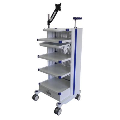 China Plate Spacing Can Be Adjusted Endoscope Trolley Clinical Medical Trolley For Surgery Instruments for sale