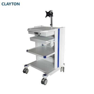 China Plate Spacing Can Be Adjusted Medical Trolley Endoscopy Trolley for sale