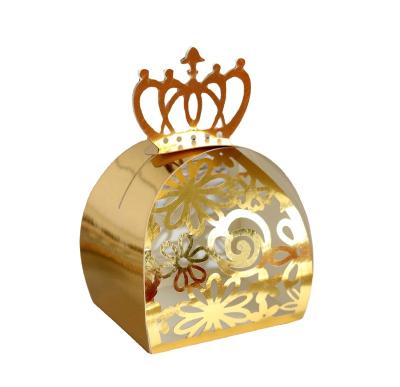 China IMEE Exquisite Wholesale Biodegradable Crown Shape Candy Chocolate Box Packaging Gift Box Wedding Favor Candy Box for sale