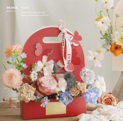 China Portable IMEE Flower Box Packing Wedding Gifts Recyclable Valentine's Day Mothers Day Folding Paper Flower Box Flower Gift Boxes for sale