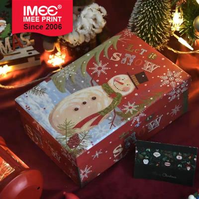 China IMEE Biodegradable Christmas Gift Box Plus Big Pillow Gift Box Christmas Eve Gift Box for sale