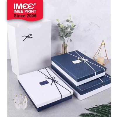 China IMEE Biodegradable Customize Large Rectangular 27*20*5 Birthday Gift Box High Grade Boy Biodegradable Gift Box for sale