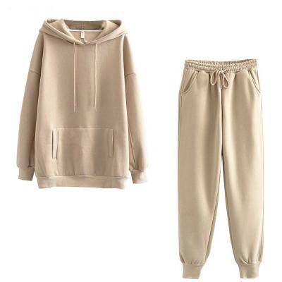 China Breathable Hoodies+Cotton Sale Women Sweatpants For Autumn Winter Streetwear Sets Sweatshirts Matching Sweatpants for sale