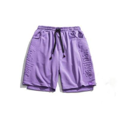 China Fashion Anti-Wrinkle Shorts Mens Embossed Logo Streetwear Summer Shorts Men Custom Made for sale