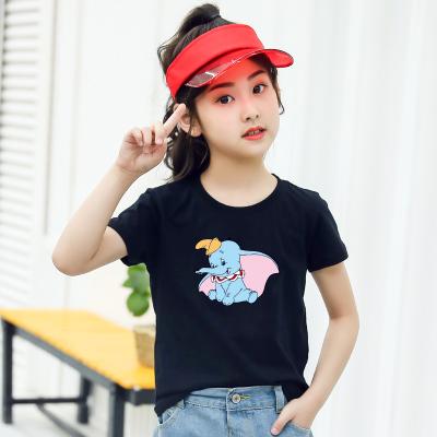 Cina Anti Shrink Design Fashion Attractive Kids Short Sleeves Summer Cotton T-shirt Girls in vendita