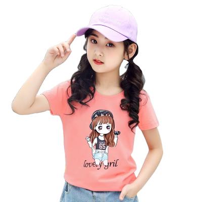 Cina New Anti-Shrink Cute Pink Clothes Style Pattern Design Kids Knitted Girls T-shirts - Buy Kids Pink Clothes in vendita