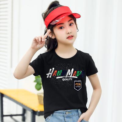 Cina Fashion Anti-Shrink Kids Clothes White Custom Cute Printing Summer Baby T-Shirt in vendita