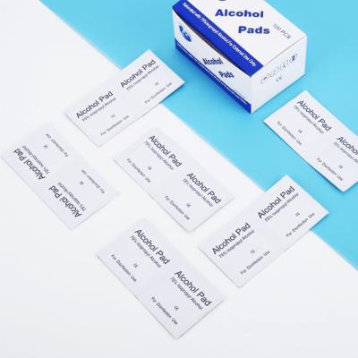 中国 SJ Alcohol Prep Pads Sterile Medical Grade Nonwoven Swabs Individually Wrapped 60mm Disposable Alcohol Swabs OEM Wholesale 販売のため