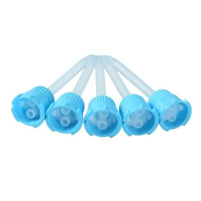 China SJ OEM High Quality Dentist Mixing Disposable Impression Nozzles Blue Dental Static Mixing Tips for sale