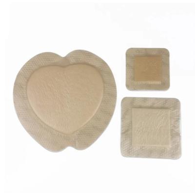 China SJ Medical Manufacturer Border Sacrum Dressing Pad Self Adhesive Silicone Gentle Sacrum Dressing For Wound Care Healing zu verkaufen