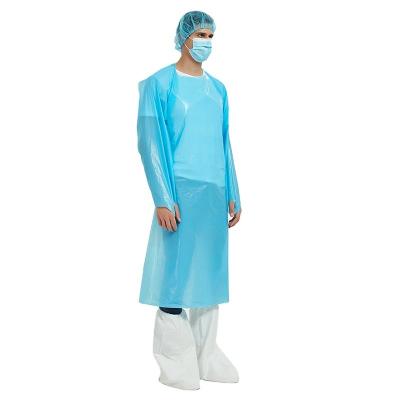 China SJ Manufactures Disposable Visiting CPE Gown Waterproof Surgical Single Use Medical Non-woven Aprons Te koop