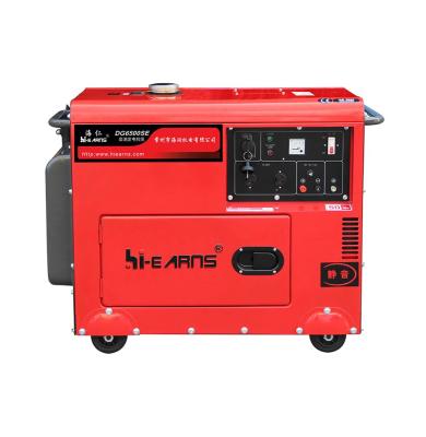 China 5000W Portable Diesel Generator Home Use Diesel Generator Parts DG6500SE for sale