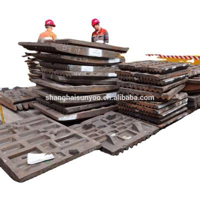 China Upper Jaw Plate Manganese Steel Crush For Jaw Crusher Spare Parts for sale