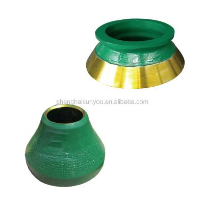 China Crushing Coat Bowl Concave Liner For Sandvic Pegson KunKen High Manganese Steel Grinders for sale