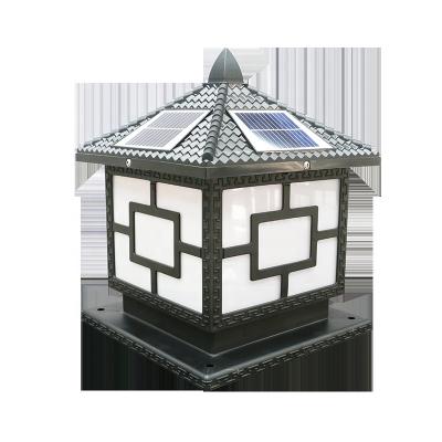 China Outdoor Garden LED Post Light, Economical Solar Powered Solar Pillar Square Solar Post Lamp for Garden Yard Post for sale