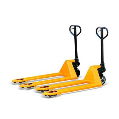 China Manufacturer Ac DF Hydraulic Pump Long Fork Pallet Jacks Hydraulic Pallet Trucks 550/685mm*1100/1200mm for sale