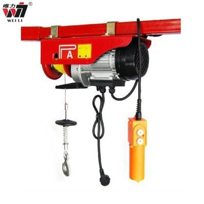 China Construction Mini Electric Cable Hoist 800 Kg 500kg 125kg 300kg 200kg Wire Rope Winch Hoist for sale