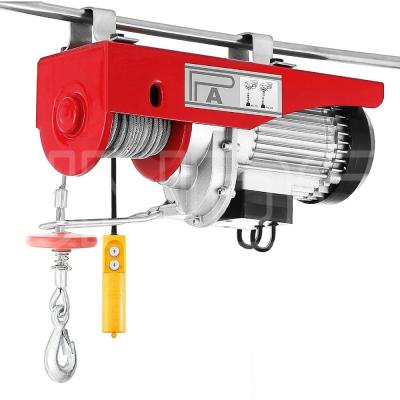 China Construction site mini pusher 230/220V single phase PA wire rope remote control electric traction hoist for sale