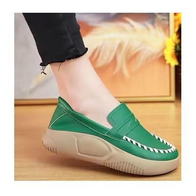 China Wholesale Warm Soft Insoles Ladies Wholesale PU Comfort Women Sneaker Casual Walking Shoe for sale