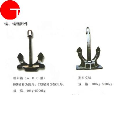 China Boats & ABC Hall Anchor Marine Navy Ship Steel Casting Type Ships Anchors for sale