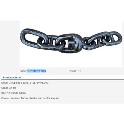 China Alloy Steel CM490 Marine Chain Swivel Group for sale