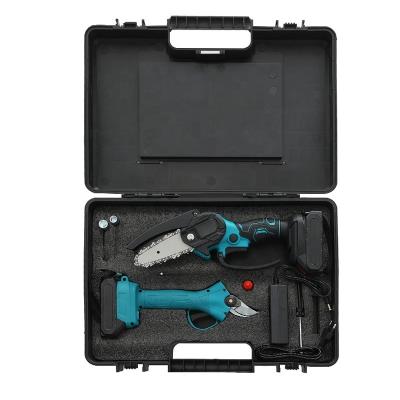 China Garden Factory household portable garden combo kit cordless pruner shears handheld mini chainsaw tool sets for sale