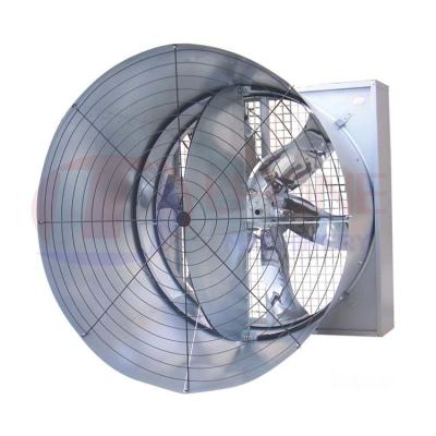 China Belt Drive Restaurant Butterfly Damper Home Chicken Cone Fan Wall Mounted Exhaust Fan for sale