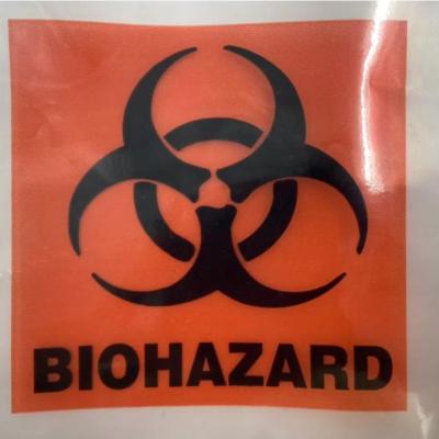 China Biohazard Probenbeutel 6x9.8in/15x25cm Laborprobenbeutel mit Biohazard-Logo zu verkaufen