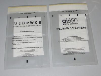 China Bolsos laminados del espécimen del transporte del Biohazard 95Kpa en venta