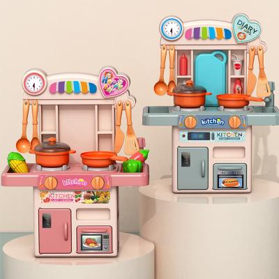 China Musical 2021 Funny Educational Montessori Montessori Juguete De Juegos De Cocina Simulation Game Toys C'dear With Instrument Kitchen Healthy And Light Toys for sale