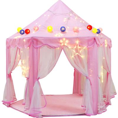 China Easy Foldable Kids Play Folding Tents Princess Castle Child Room Big Girls Room Baby Play Tent Pink Decor Children's Tent for sale