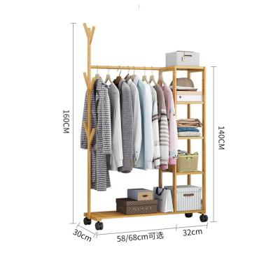 China Modern Single Multi-Function Movable (Waist) Hanger Floor Adjustable Bedroom Vertical Single European Clothes Rack for sale