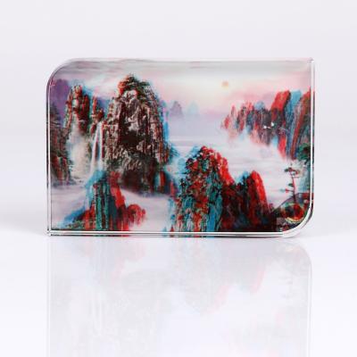 China Photo Crystal Glass Block Europe Promotion Gifts Sublimation Printing Picture Plate for sale