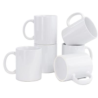 China Stocked Basci Shape 11Oz tazas-para-sublimar-por-maire Masks Porcelain Plain White Logo Sublimation Ceramic Cup Tea Custom Coffee Mugs for sale