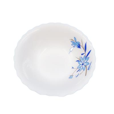 China Sustainable South America Hot Sale Printing Cut Edge Ceramic Salad Bowl for sale