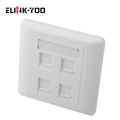 China Suitable rj45 86X86 to model 1,2,4 ports amp cheap wall mounted faceplate for sale