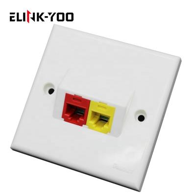 China Suitable for dual access rj45 86X86 wall mounted brand face plate cat6 for sale