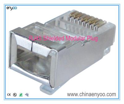 China Cat6 Termination Shielded RJ45 Plugs / Modular Connectors For Solid And Strand for sale