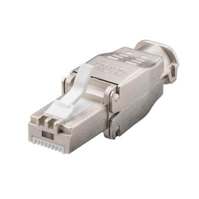 China zinc alloy ftp RJ45 tool free jack connector cat6a jack shield RJ45 keystone jack zu verkaufen