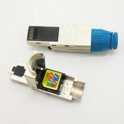 China Cat.8 network field connection plug termination cat6a modular connector zu verkaufen