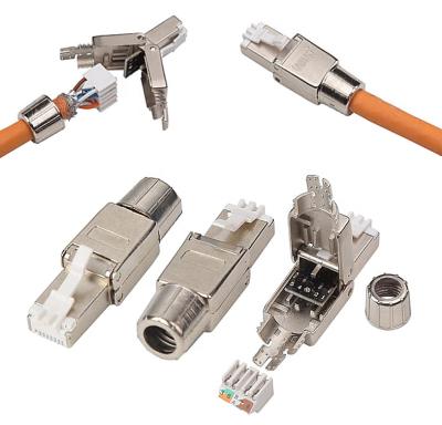 중국 Wholesale deposit wholesale toolless connection RJ45 cat6A plug RJ45 male plug cat.6A plug STP RJ45 8p8c plug RJ45 modular jack termination 판매용