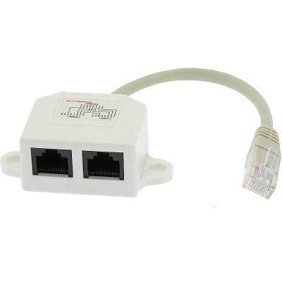 China Teleommunication RJ45 Network Splitter Adapter Cable 1 To 2 Ports LAN Splitter Adapter Female Connector/2-Port RJ45/Combiner Cable for sale