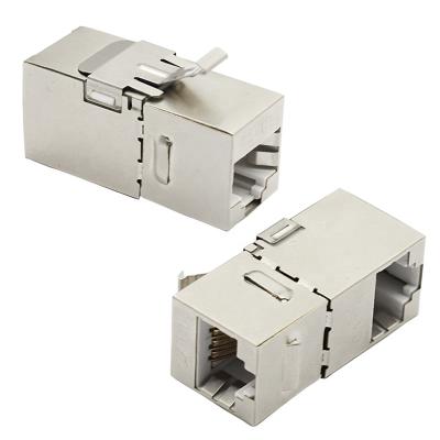 중국 Right Angle Inline Network 90 Degree Cat6 RJ45 Coupler Shielded Female To Female 판매용