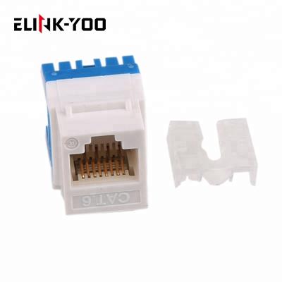 China chinese made cheap punch down utp cat6 180 degree rj45 jack short trapezoidal pattern Jack 180DQS for sale