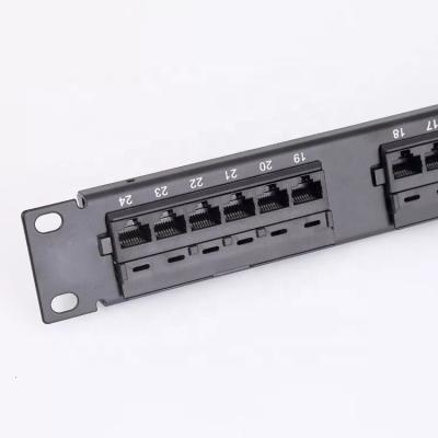 China Teleommunication Rackmount Wholesale 19 Inch 1U 24 Port Patch Panel for sale