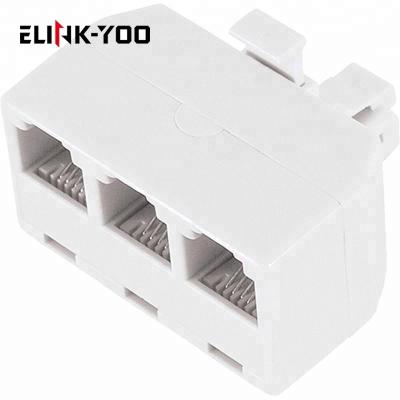 China Triple 3 Way Snap-in Telephone Line Splitter rj11 TLTTRJ11CM for sale