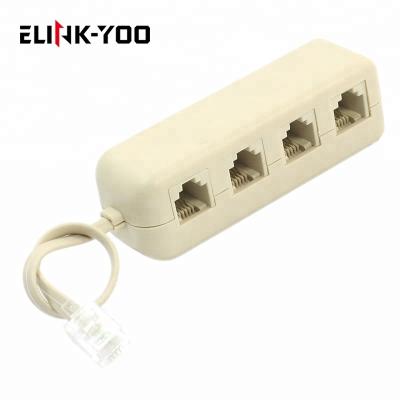 Китай RJ11 6P4C M To 6P4C F 4 Way Telephone Extension Cable Jack Splitter TL4RJ11CMCORDS продается