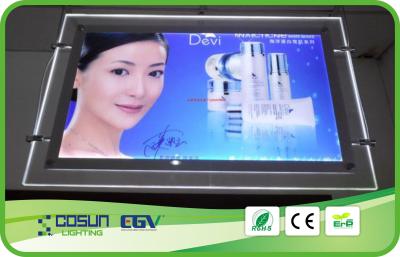 China Single Sided Edgelit Crystal Slim Light Box For Advertising Display for sale